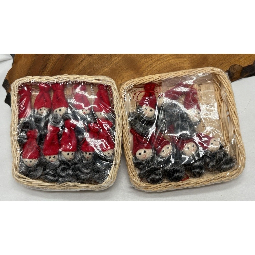 IKEA Elves Santa Mini Kotte Christmas Set of 18 Bearded Mini Gnome Ornaments